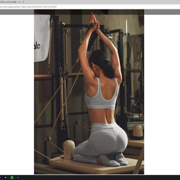 Alosoft High Waist Heart Throb Legging Grey SMALL - Picture 5 of 6